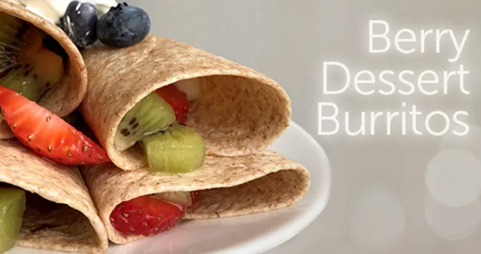 Family cooking with no-cook Berry Dessert Burritos