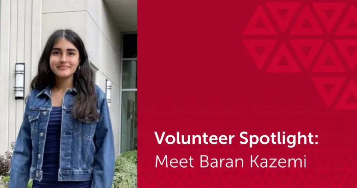 Volunteer spotlight: Meet Baran Kazemi