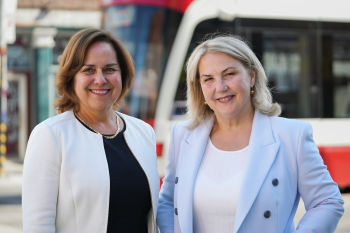 Irene Markus, Board Chair, YMCA of Greater Toronto, and Lesley Davidson, President and CEO, YMCA of Greater Toronto.