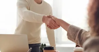 close-up of a handshake