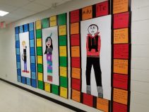 The final mural from the students at École élémentaire des Quatre-Rivières