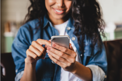 Youth using their phone